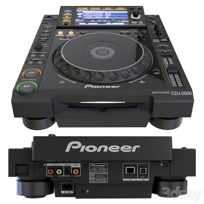 先锋Pioneer CDJ-2000打碟机3D模型（OBJ,MAX）