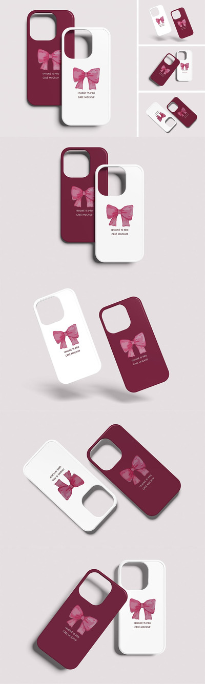 iPhone 15 Pro 手机样机 (PSD,PDF)