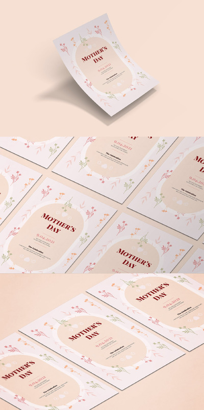 母亲节 - 传单 (AI,EPS,PSD)