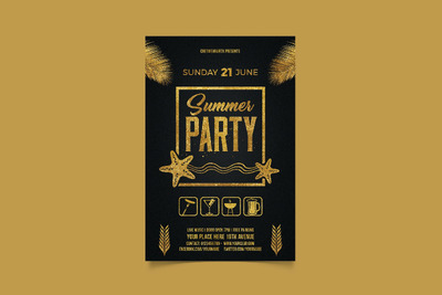 夏季派对传单 (PSD,JPG)
