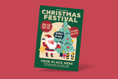 圣诞派对传单 (AI,EPS,PSD)