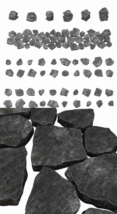 板岩 岩石 石块3D模型（OBJ,FBX,MAX）