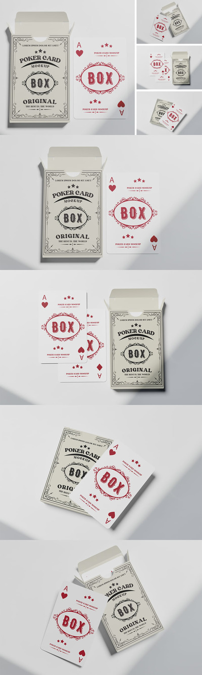 扑克牌盒样机 (PSD,PDF)