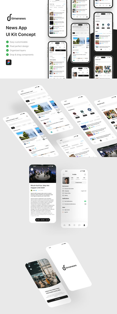 新闻应用 App UI Kit (FIG)