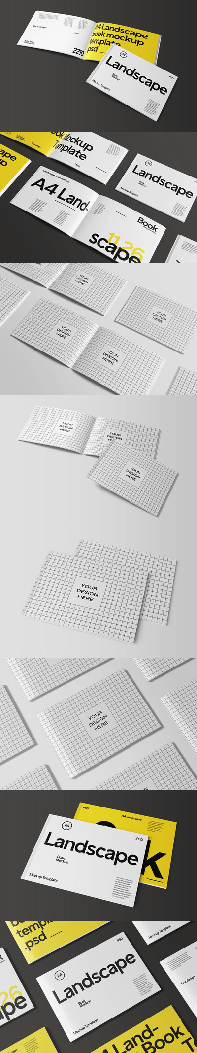 A4横版画册样机 (PSD)