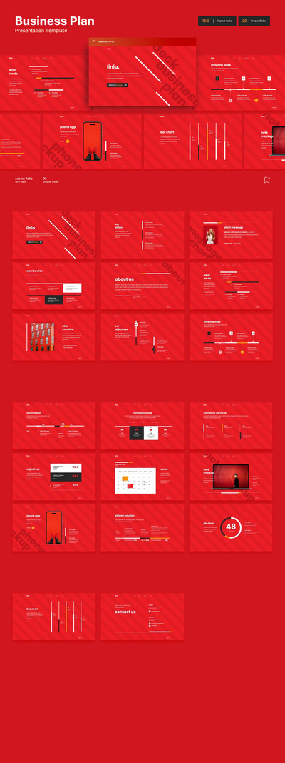 商业计划演示PPT模板 (PPTX)