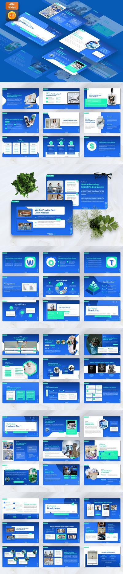 医疗与保健 PPT模板 (PPTX)