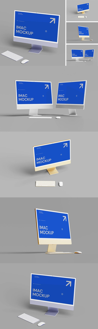 iMac 电脑样机 (PSD)
