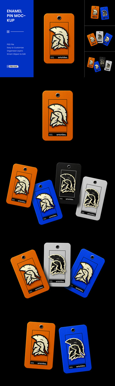 搪瓷别针样机 (PSD,PNG,PDF)