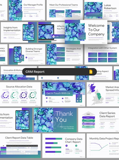客户关系管理报告PPT模板 (PPTX)