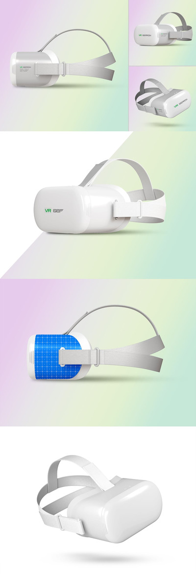 VR 耳机样机套装 (PSD,JPG)