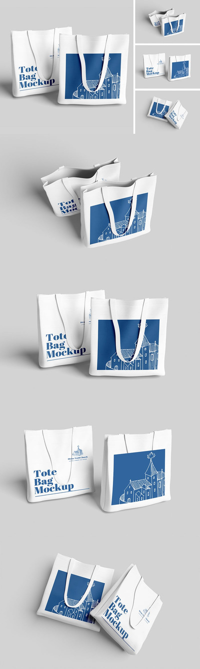 手提袋样机 (PSD,PDF)