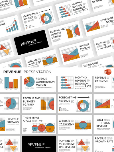 收入图表 PPT模板 (PPTX)