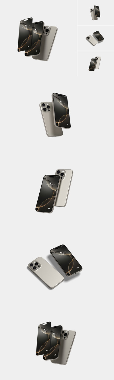 iPhone 16 Pro 样机 (PSD,PDF)