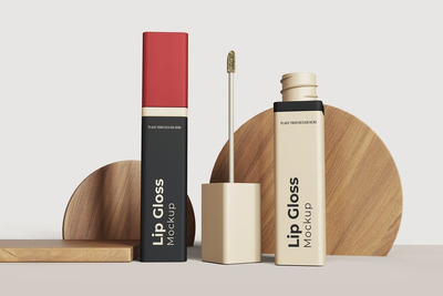 唇彩样机 (PSD,JPG,PDF)