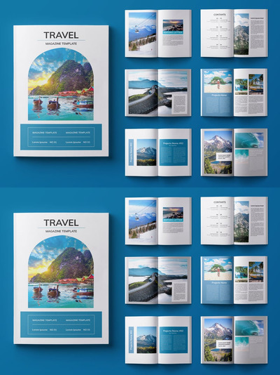 旅游杂志模板 (INDD)