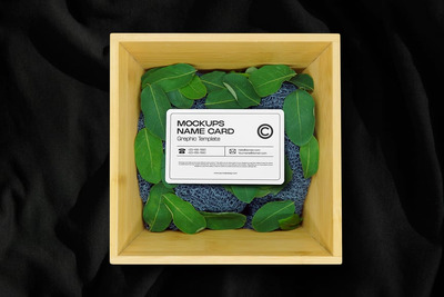 盒子样机中的名片 (PSD)