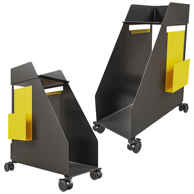 Systemtronic Auxiliary带轮子的金属储物夹 办公室家具3D模型（OBJ,FBX,MAX）