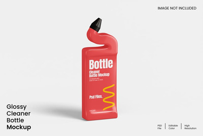 有光泽的清洁剂瓶样机 (PSD)