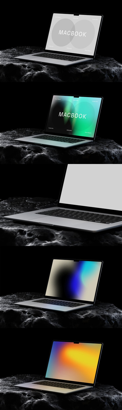 Macbook Air 笔记本电脑设备样机 (PSD)