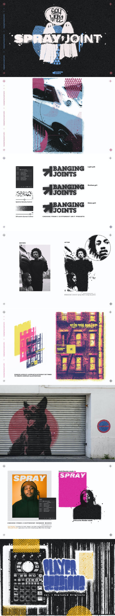 街头涂鸦 效果 PS动作 (ATN,PDF)