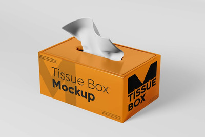 纸巾盒样机 (JPG,PSD)