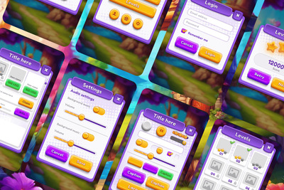 休闲多用途游戏 UI Kit (PNG,PSD)