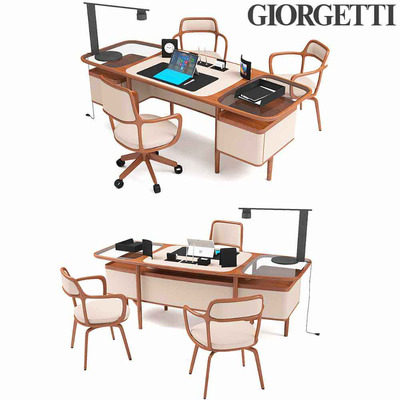 Giorgetti Mogul和Baron办公桌椅3D模型（OBJ,MAX）