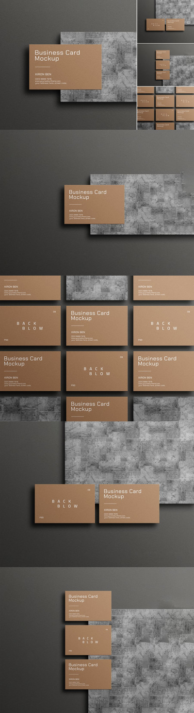 现代名片样机集 (PSD,JPG)