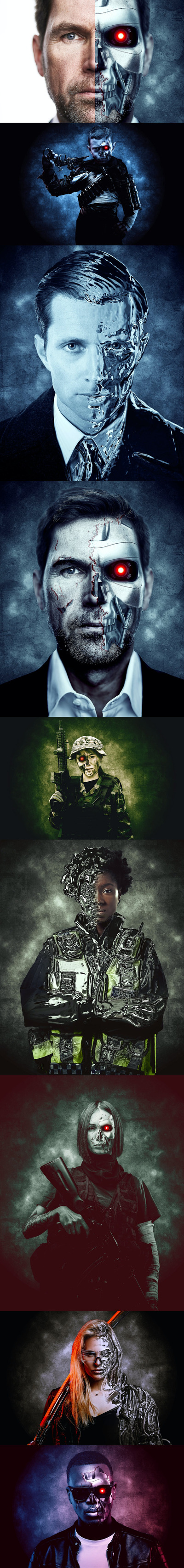 机器人 Photoshop 动作 (ABR,ATN,PSD,PAT)