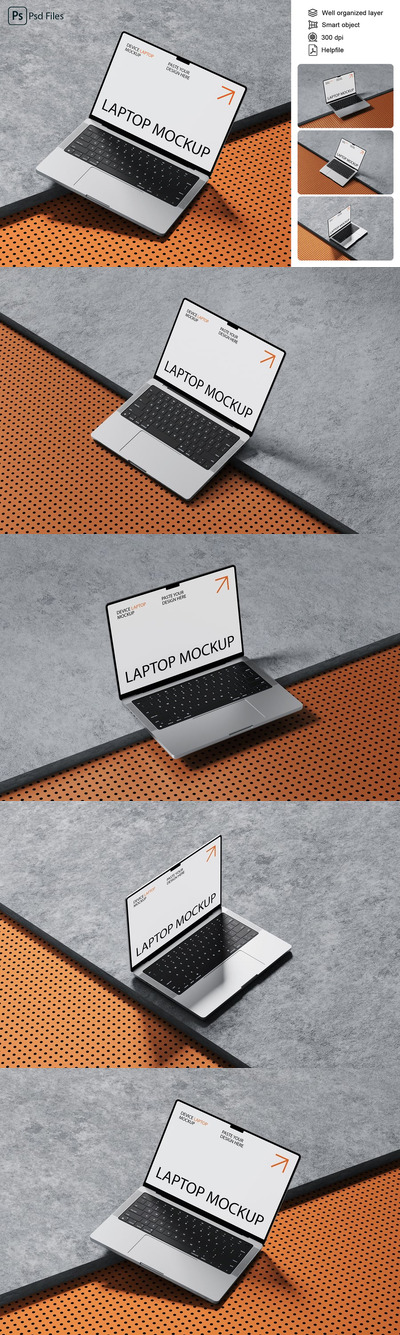 笔记本电脑样机 (PDF,PSD)