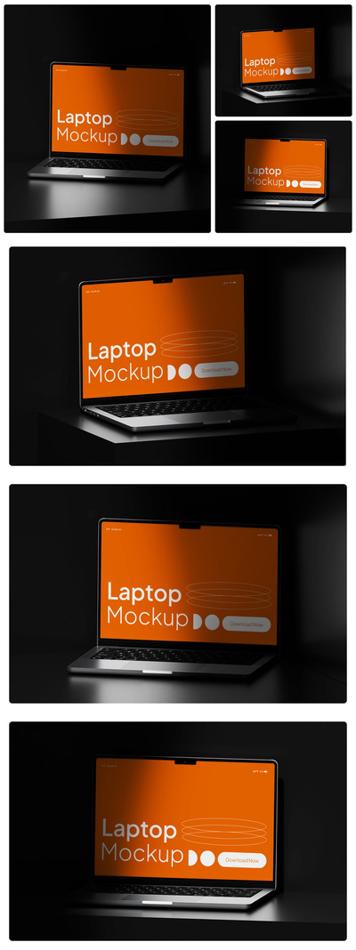 板岩 MacBook 电脑样机 (PSD)