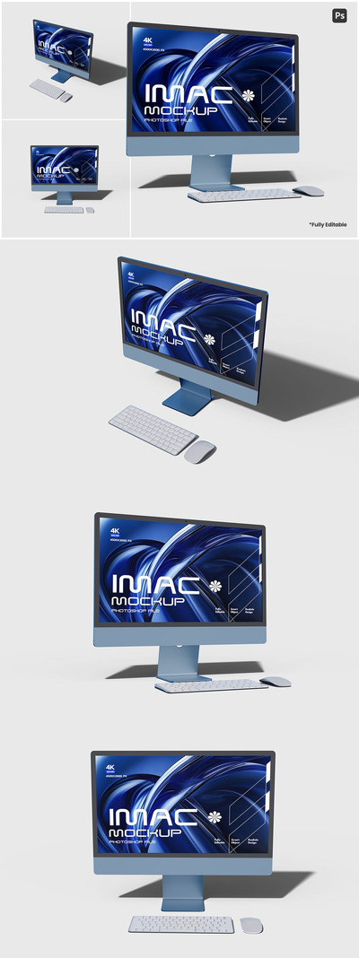 iMac 电脑模型 (PSD)