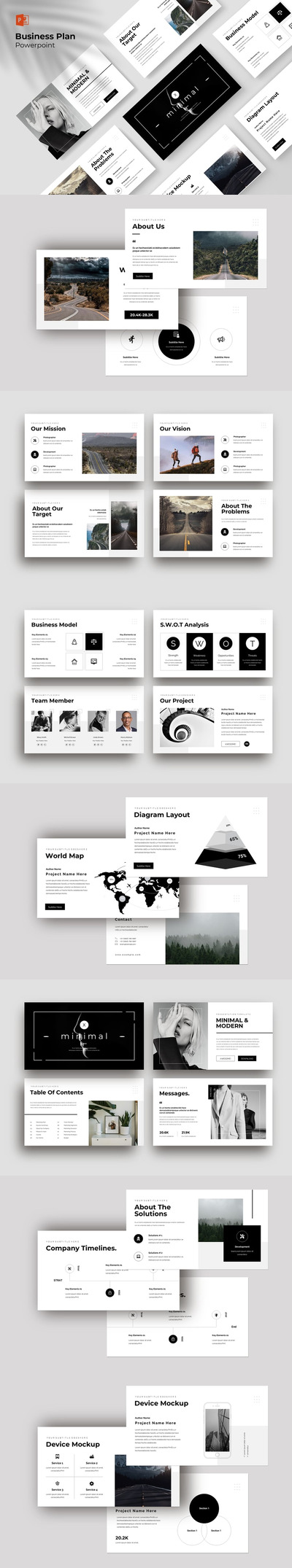 极简主义设计风格PPT模板  (PPTX)