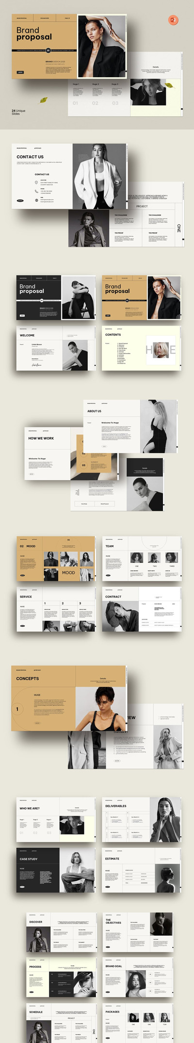 品牌提案演示PPT模板  (PPTX)