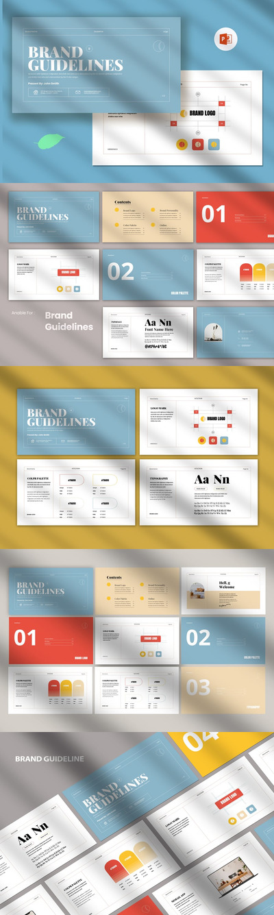 品牌指南演示模板PPT模板  (PPTX)