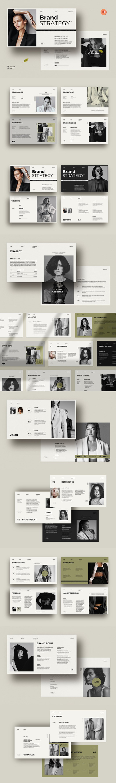 品牌战略演示模板PPT模板  (PPTX)