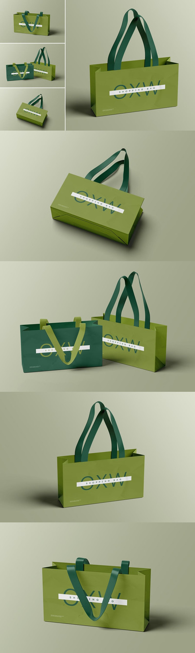 购物袋样机 (PSD,PDF)