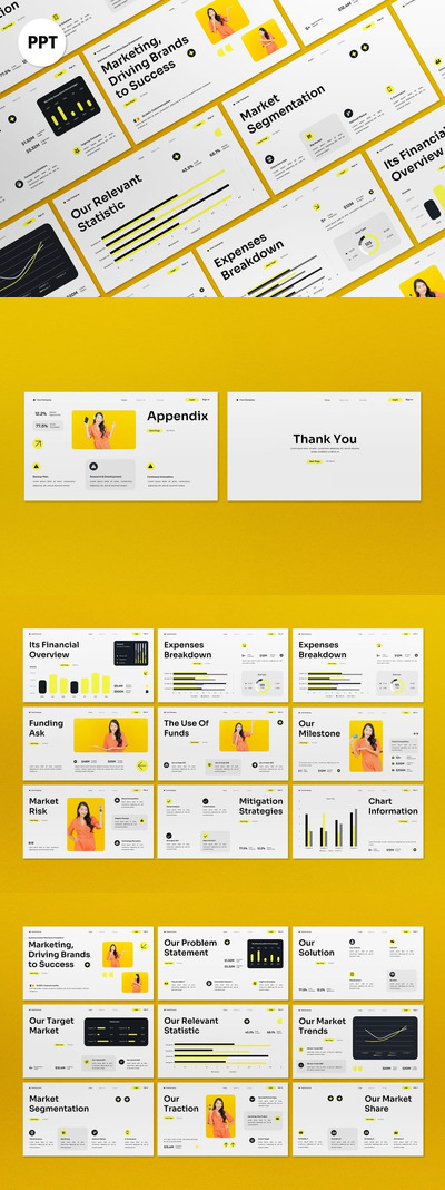白色现代投资者宣传材料PPT模板 (PPT)