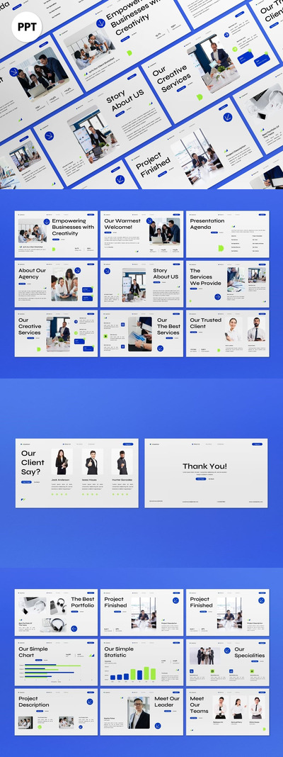 绿色现代创意商业PPT模板 (PPT)