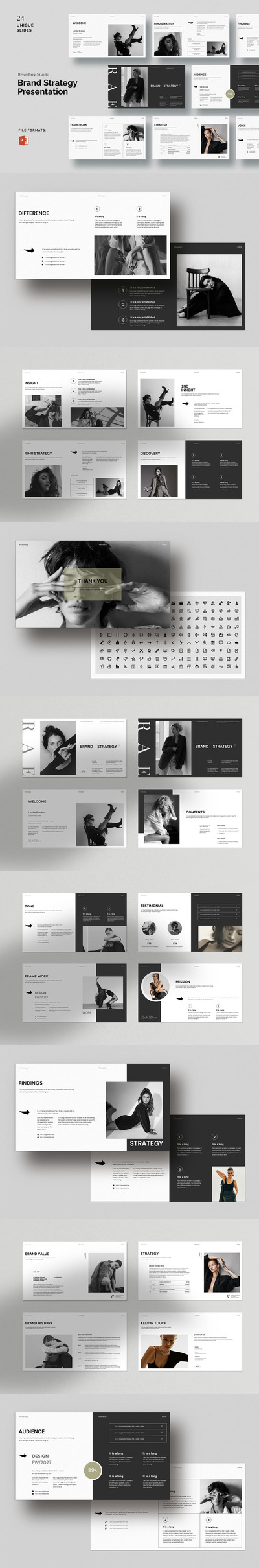 品牌战略PPT模板 (PPTX)