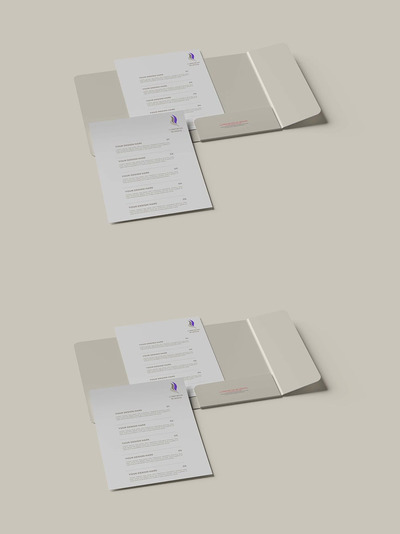 演示文稿 A4 文件夹样机 (JPG,PSD)