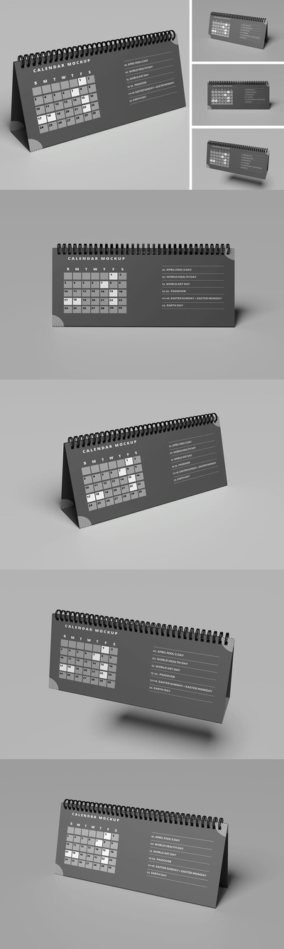 日历样机 (PSD,PDF)