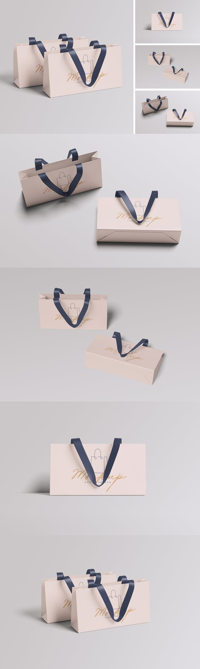 购物袋样机 (PSD,PDF)