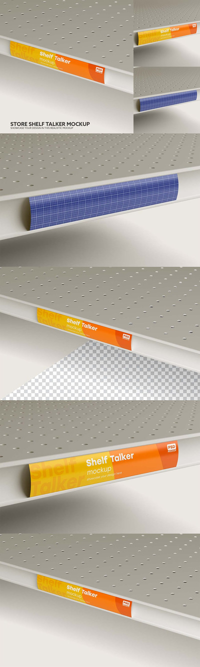 商店货架广告样机 (PSD,PDF)