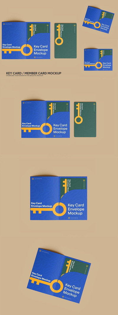 钥匙卡或会员卡样机 (PSD,PDF)