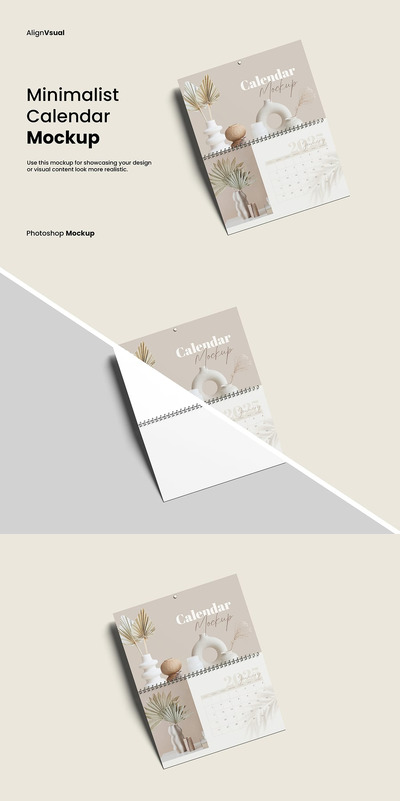 极简日历样机 (PSD)