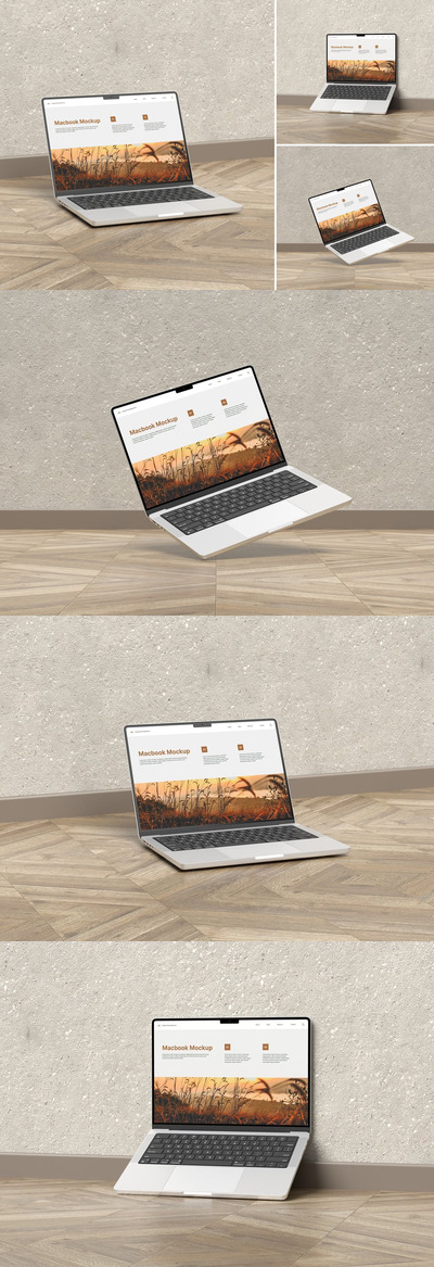 Macbook电脑样机 (PSD,PDF)