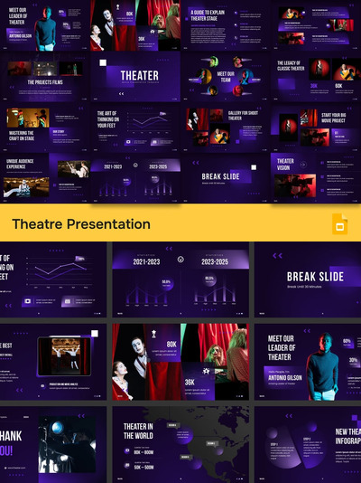 剧场电影PPT模板 (PPTX)