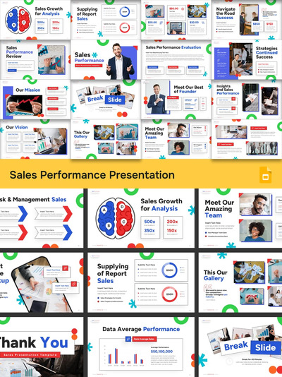 销售业绩PPT模板 (PPTX)